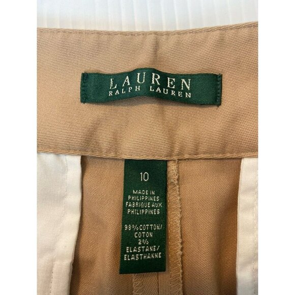 Lauren Ralph Lauren Chino Pants With Side Buckle Women's Size 10 Khaki Beige Tan - Picture 10 of 14